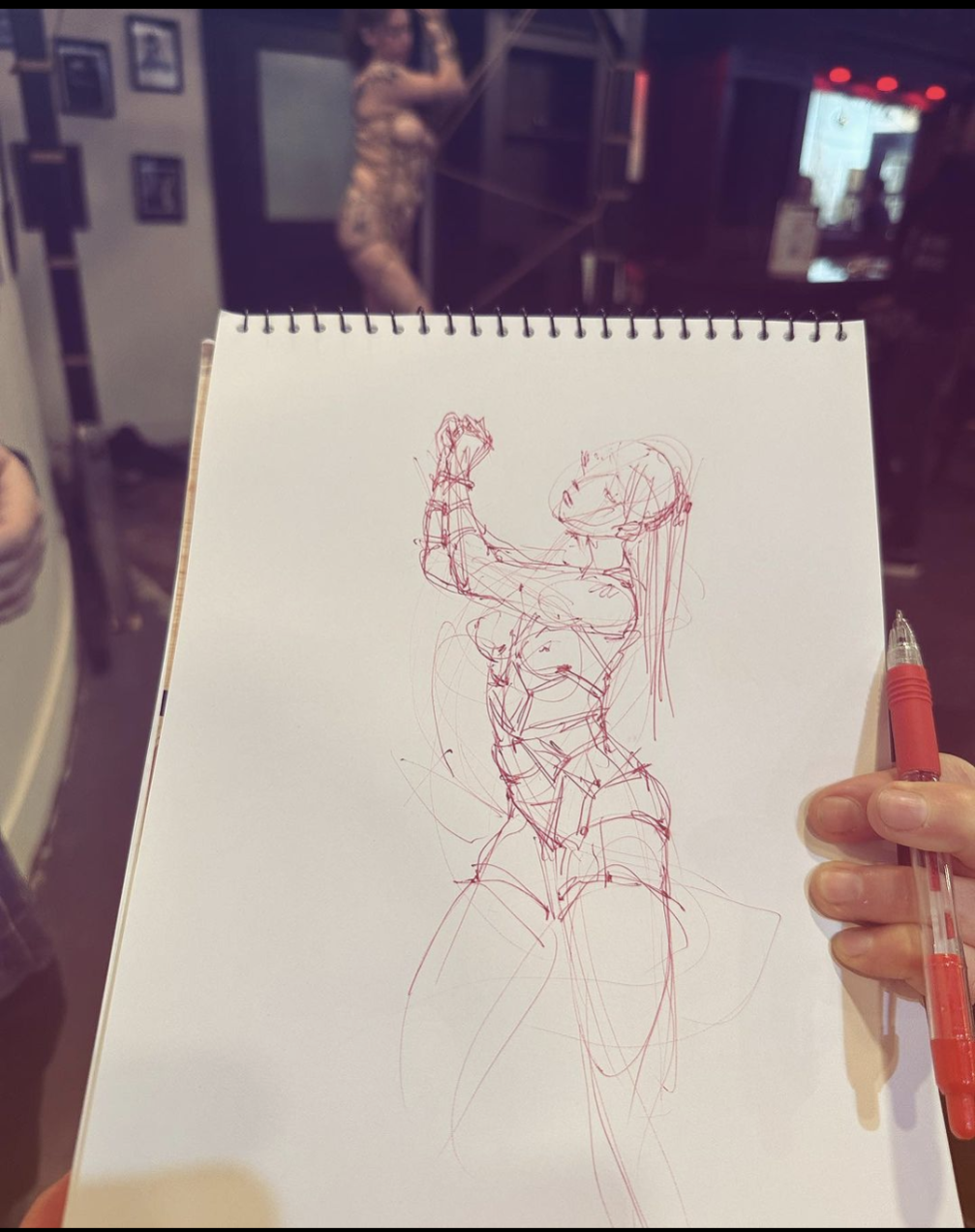 Live figure sketching at the 2024 show