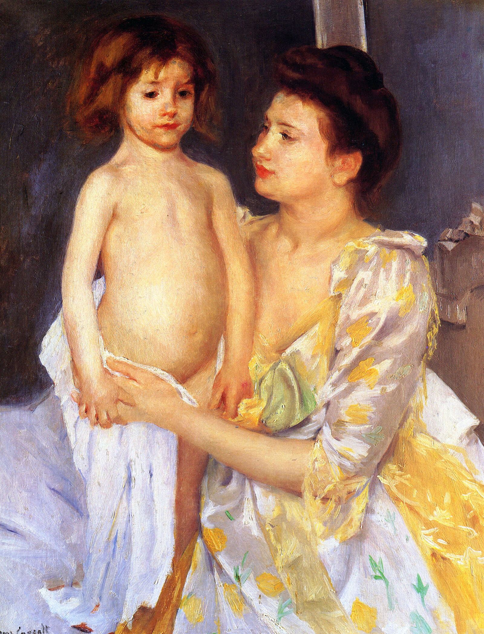 Mary Cassatt, Jules Being Dried by His Mother, 1900 - oil on canvas