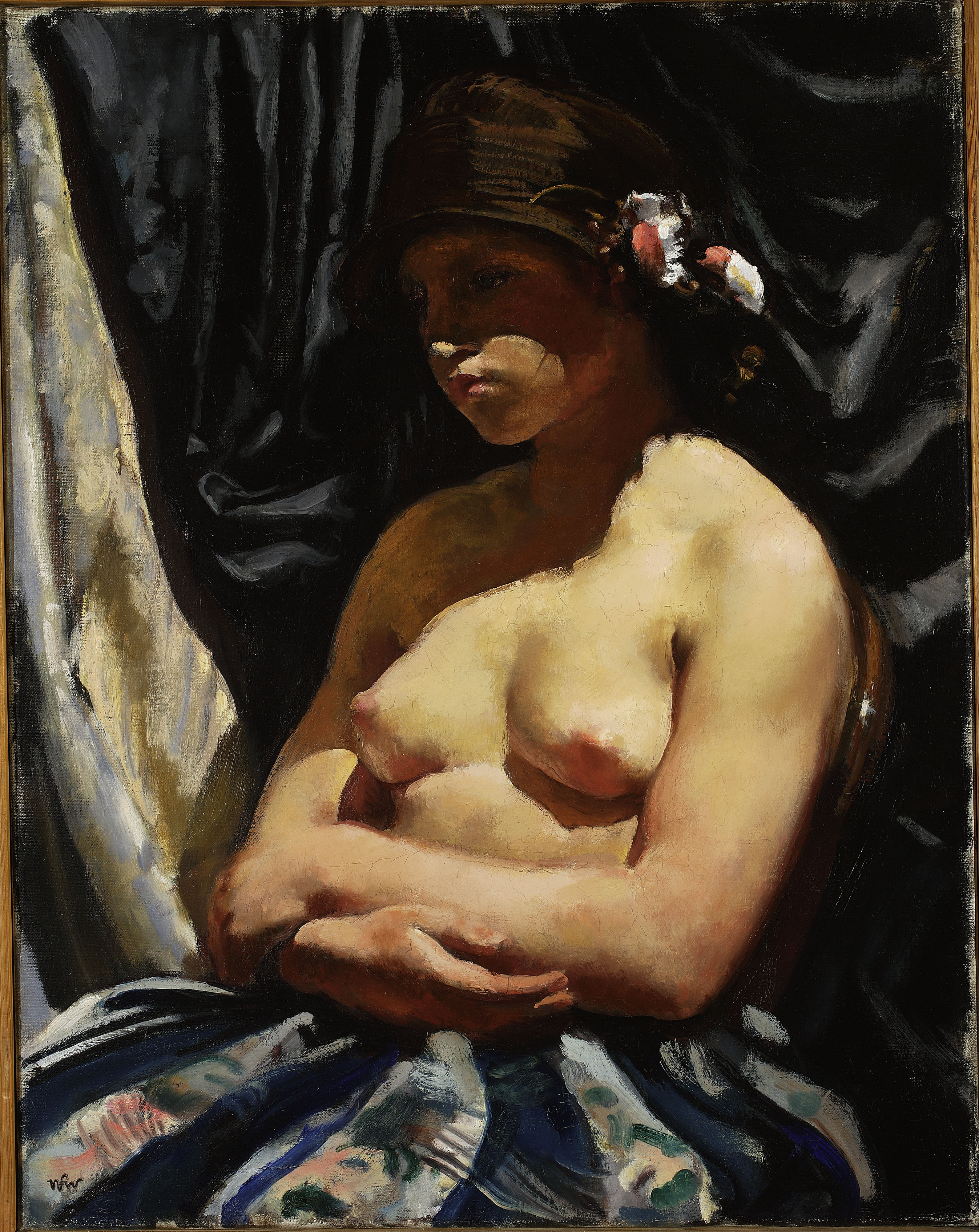 Female semi-nude – Dancer by Wojciech Weiss, 1923